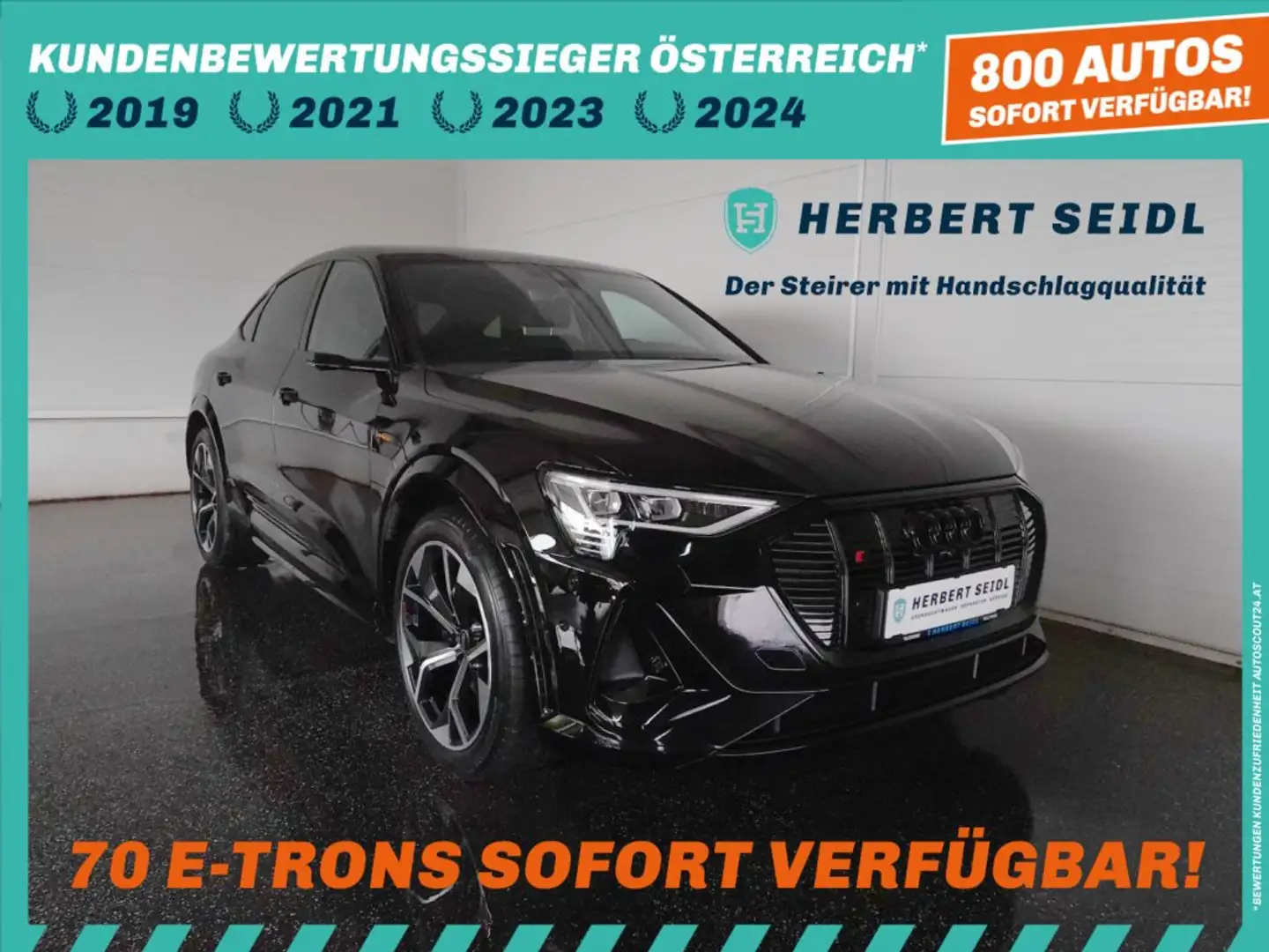 Audi e-tron S SB 95 QUATTRO S-LINE BLACK *NP € 119.038,- / MATRIX-LED / NACHTSICHTASSIST / HEAD-UP / ASS PAKETE TOUR & STADT* Schwarz - 1