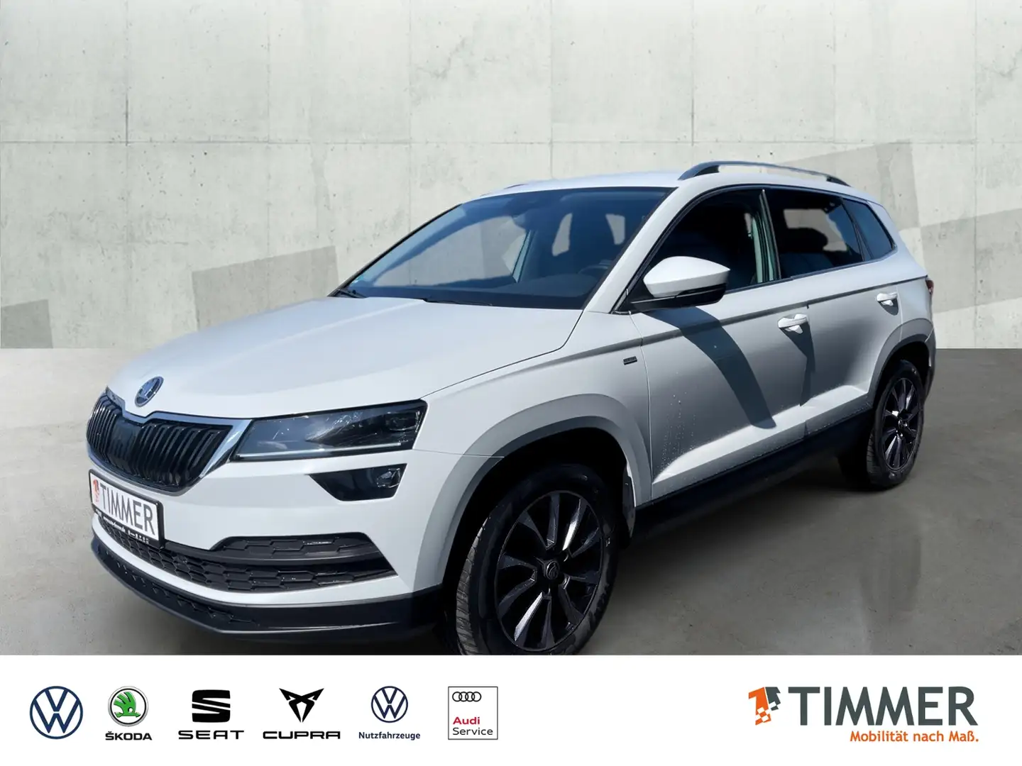 Skoda Karoq 2.0 TDI DSG 4x4 DRIVE *AHK *CANTON *ACC *VIRTUAL Wit - 1