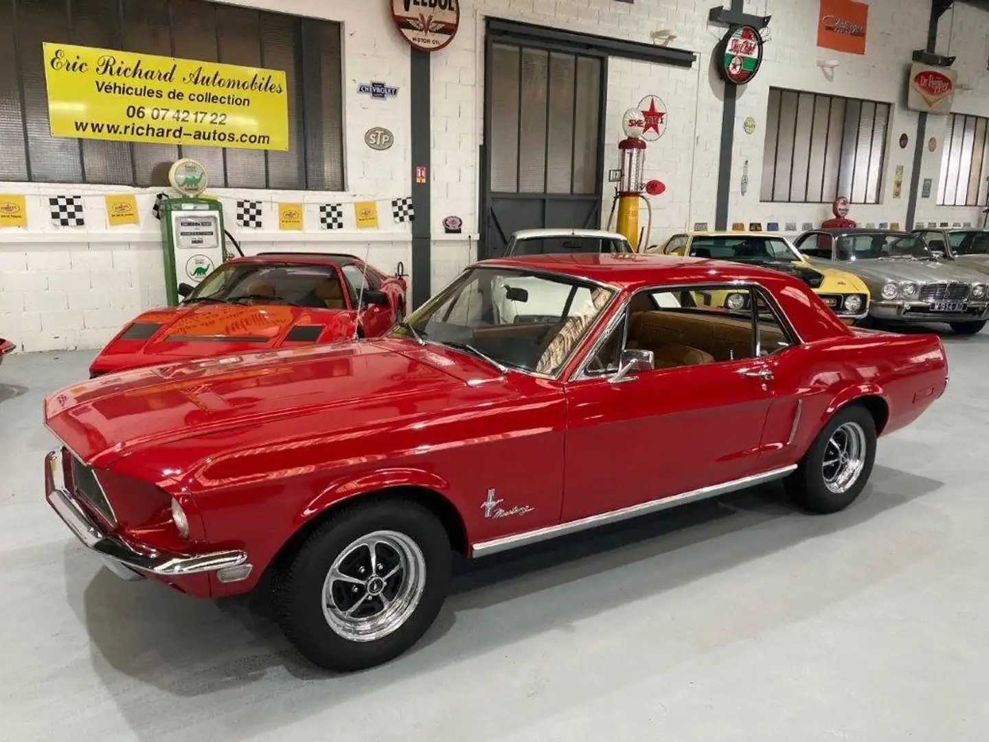 Ford Mustang V8 289ci de 1968 en stock en France Červená - 1