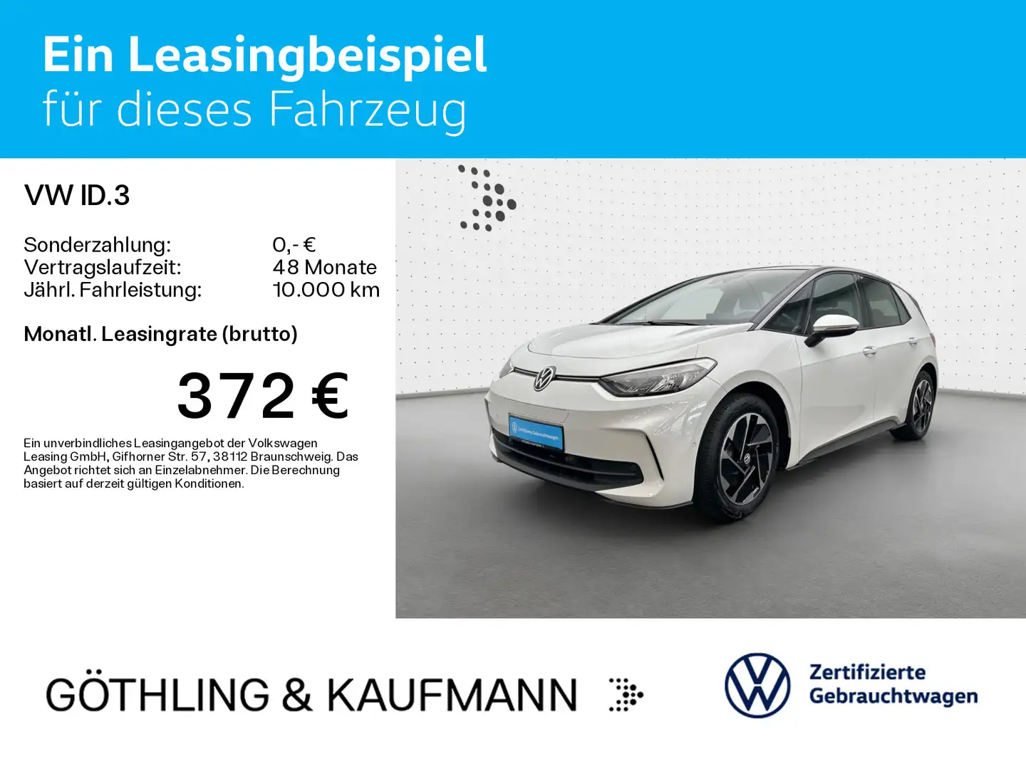 Volkswagen ID.3 Pro *NAVI*KAM*SHZ*18Zoll*ACC*Komfortpaket* Weiß - 2