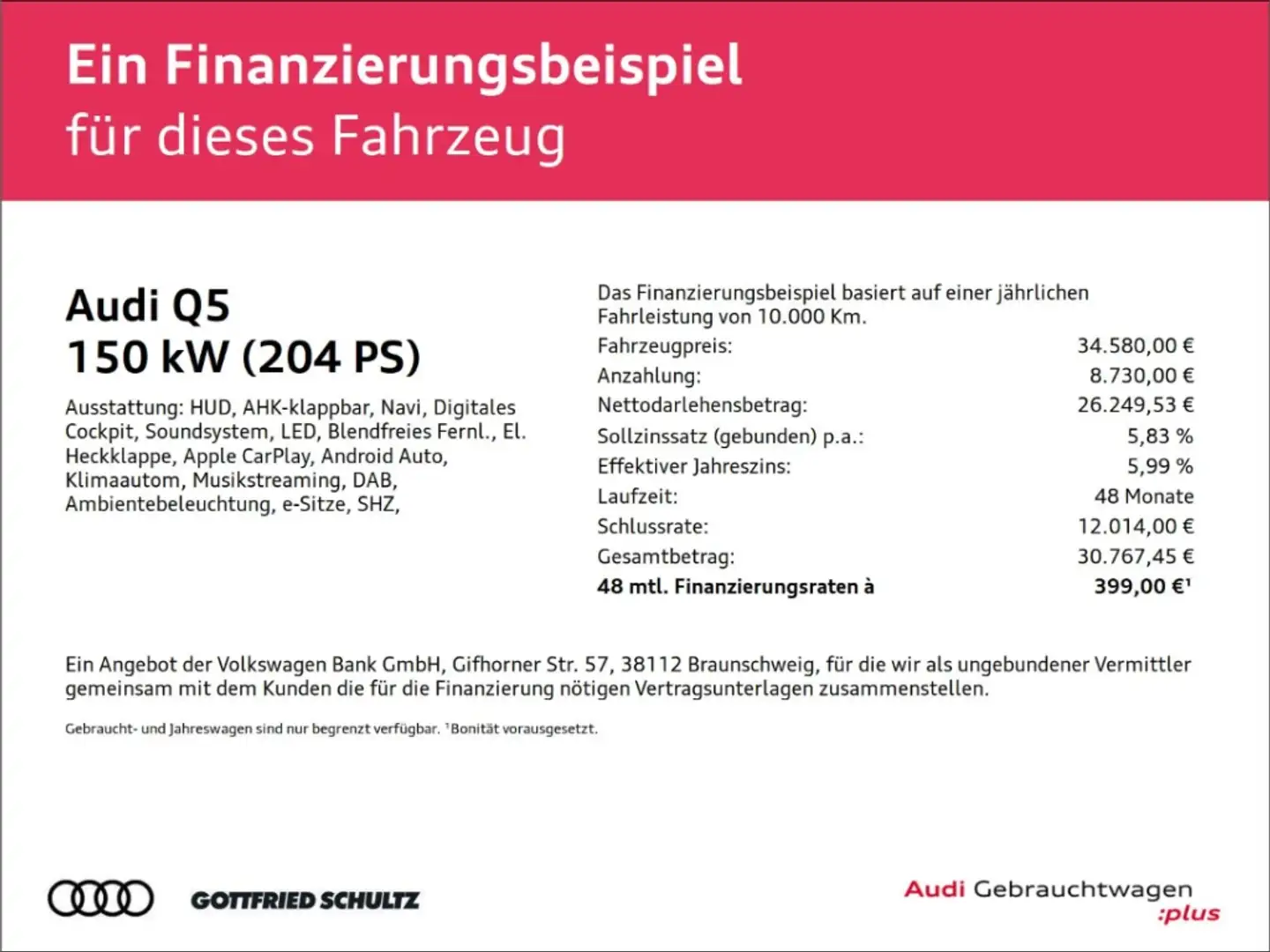 Audi Q5 40 TDI quattro S-LINE S-TRONIC MATRIX LED AHK   NA Schwarz - 2