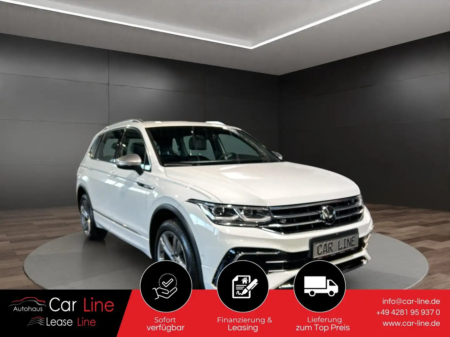 Volkswagen Tiguan Allspace 2.0TDI R-LINE*PANO*360°*DSG*AHK* Wit - 1