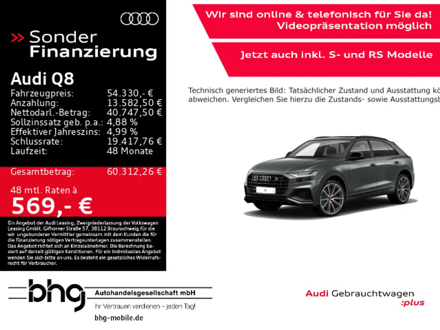 Audi Q8 50 TDI quattro tiptronic Grau - 1