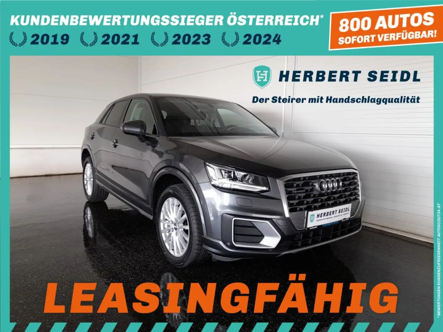 Audi Q2 SPORT 35 TDI quattro S-tr *LED & DYN BLINKER / LEDER / NAVI / AHV & KAMERA / TEMPOMAT / E-KLAPPE* Grau - 1