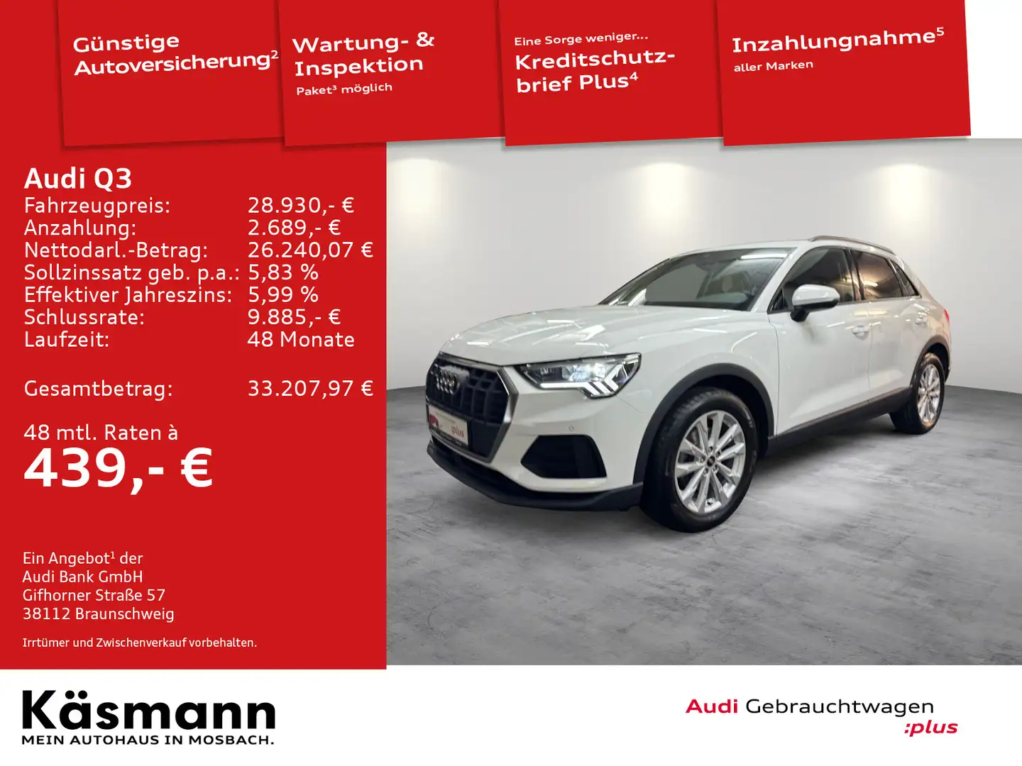 Audi Q3 35TDI LED NAVI ACC PDC SHZ Blanc - 2