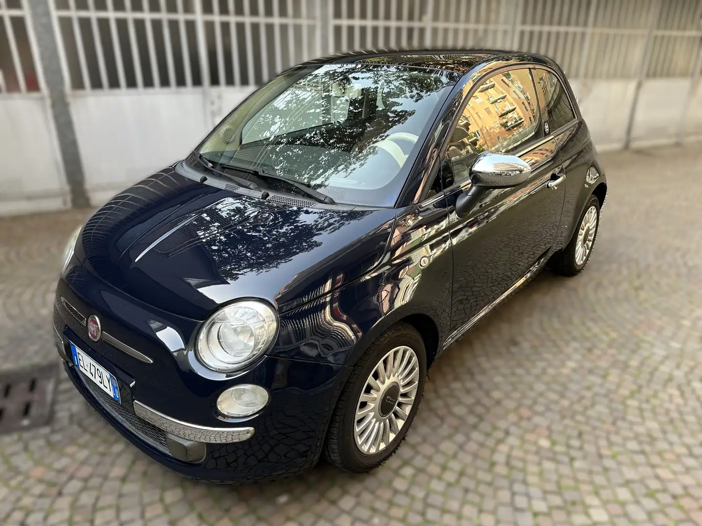 Fiat 500 500 1.2 Lounge 69cv 150° INTERNO IN PELLE CUOIO Bleu - 2