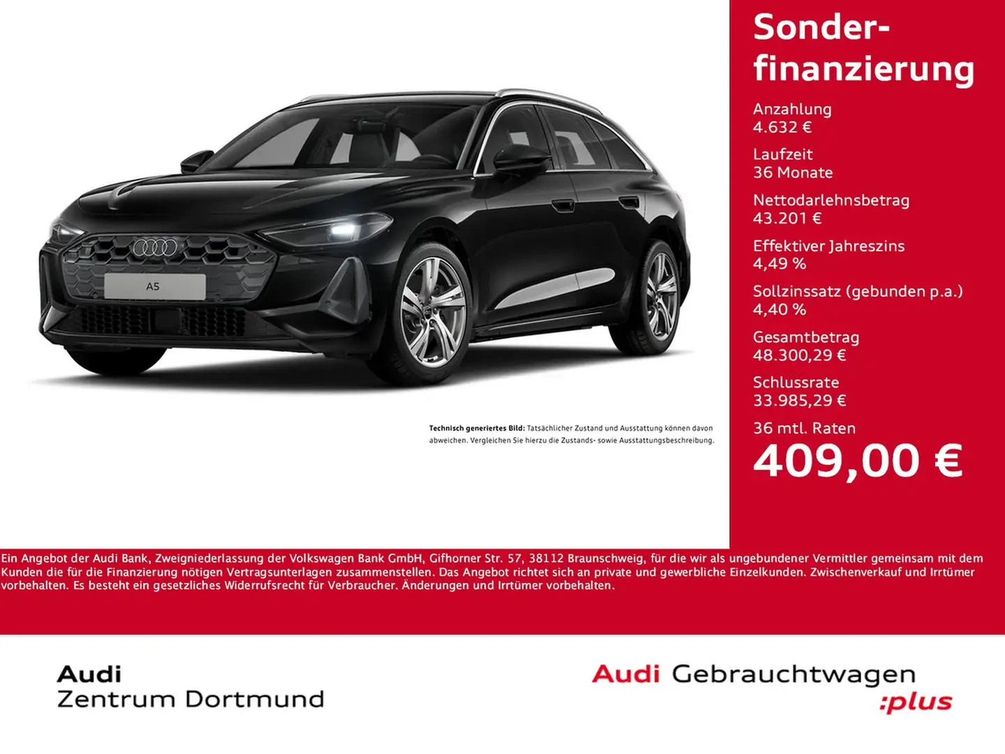 Audi A5 Avant advanced PANO CAM AHK MATRIXLED Schwarz - 1