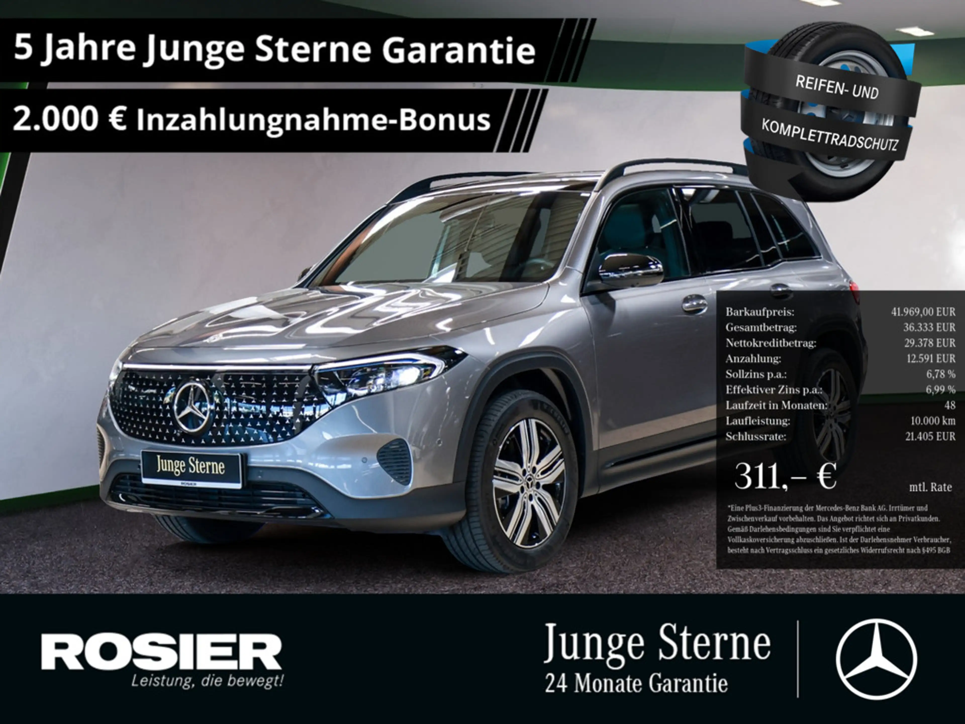 Mercedes-Benz EQB 250 + ElectricArt Advanced+ NIGHT 7-SITZER