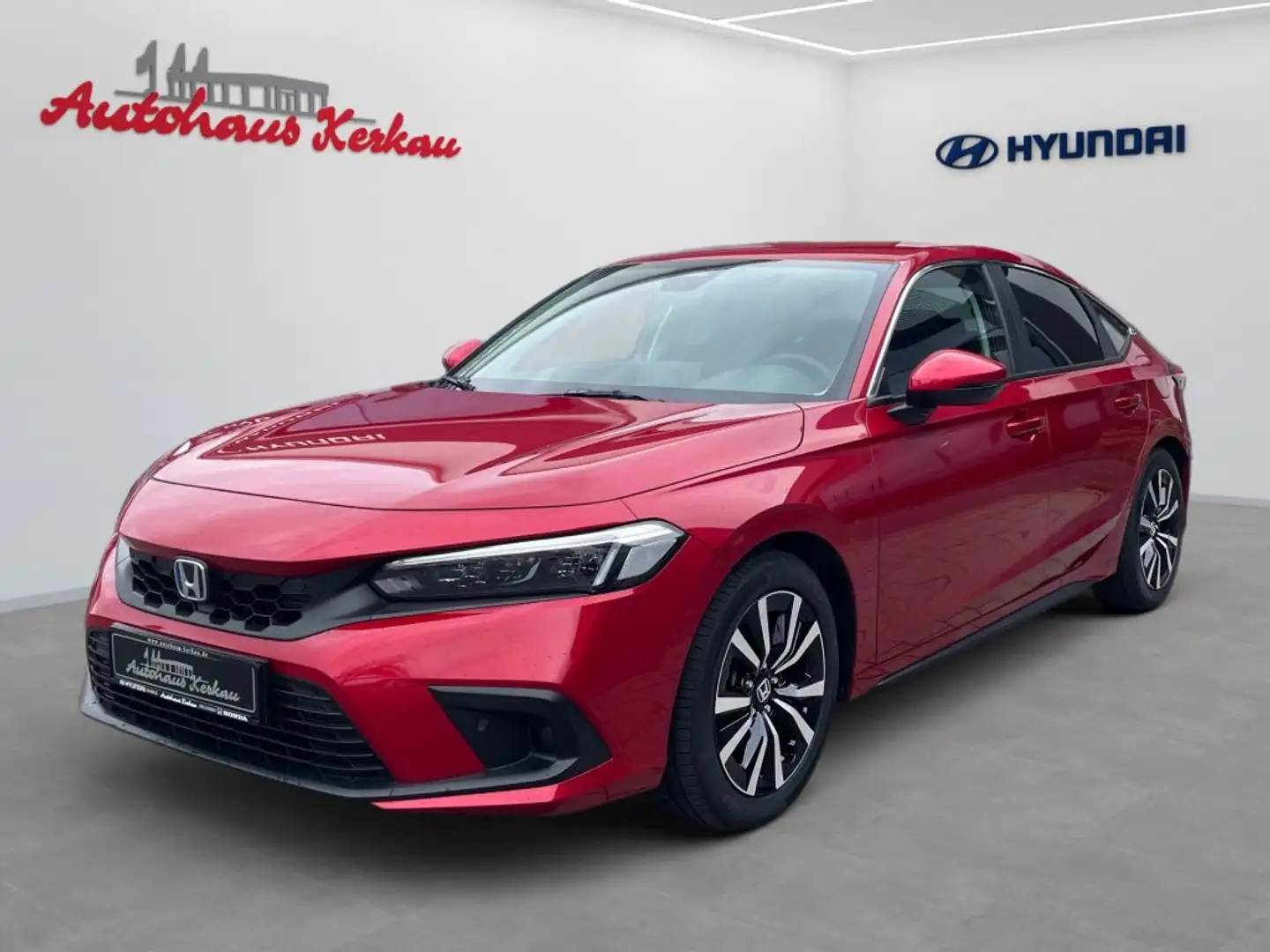 Honda Civic e:HEV 2.0 i-MMD Hybrid Elegance Dienstwagen Rot - 1