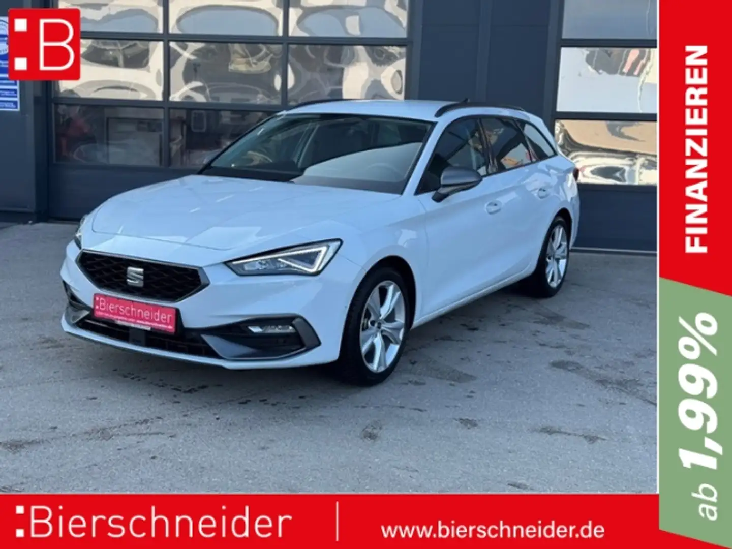 SEAT Leon Sportstourer 1.5 eTSI DSG FR LED NAVI ACC PARKASS Weiß - 1