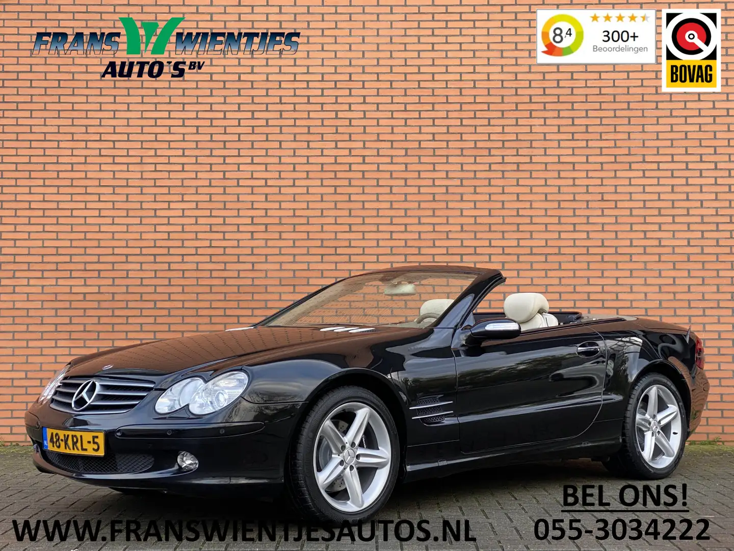 Mercedes-Benz SL 500 | Parkeersensoren | Leder | 8 cilinder | 306pk! | Black - 1