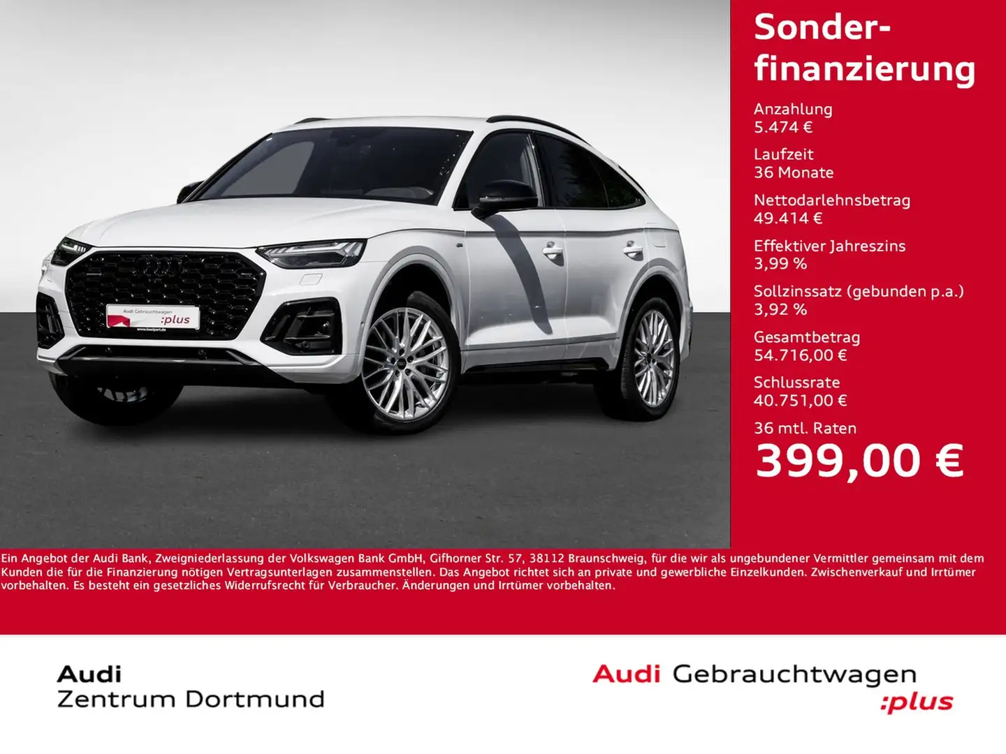 Audi Q5 Sportback 55 quattro HYBRID S LINE AHK LM20 White - 1