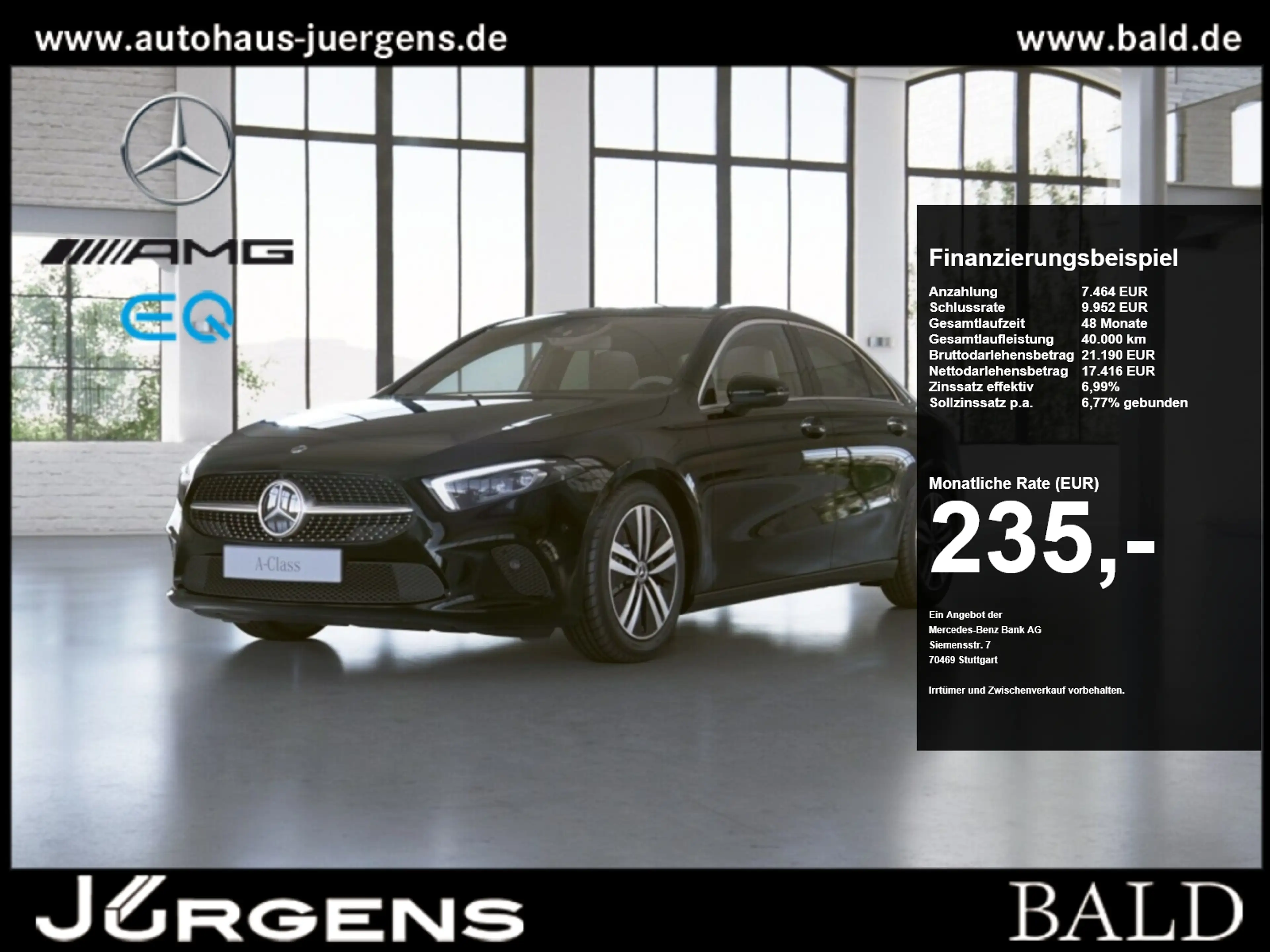 Mercedes-Benz A 250 e Limo Progressive/Multibeam/360/Distr/17"