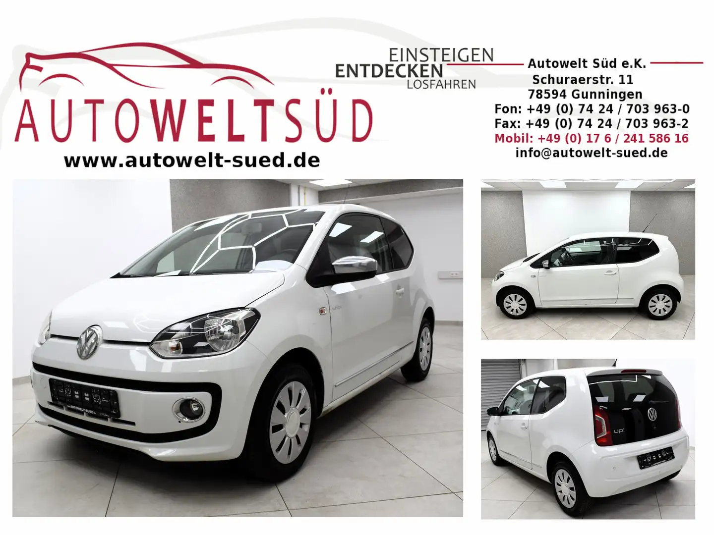 Volkswagen up! ´white up´ 1,0 leatherette-pack drive-pack Weiß - 1