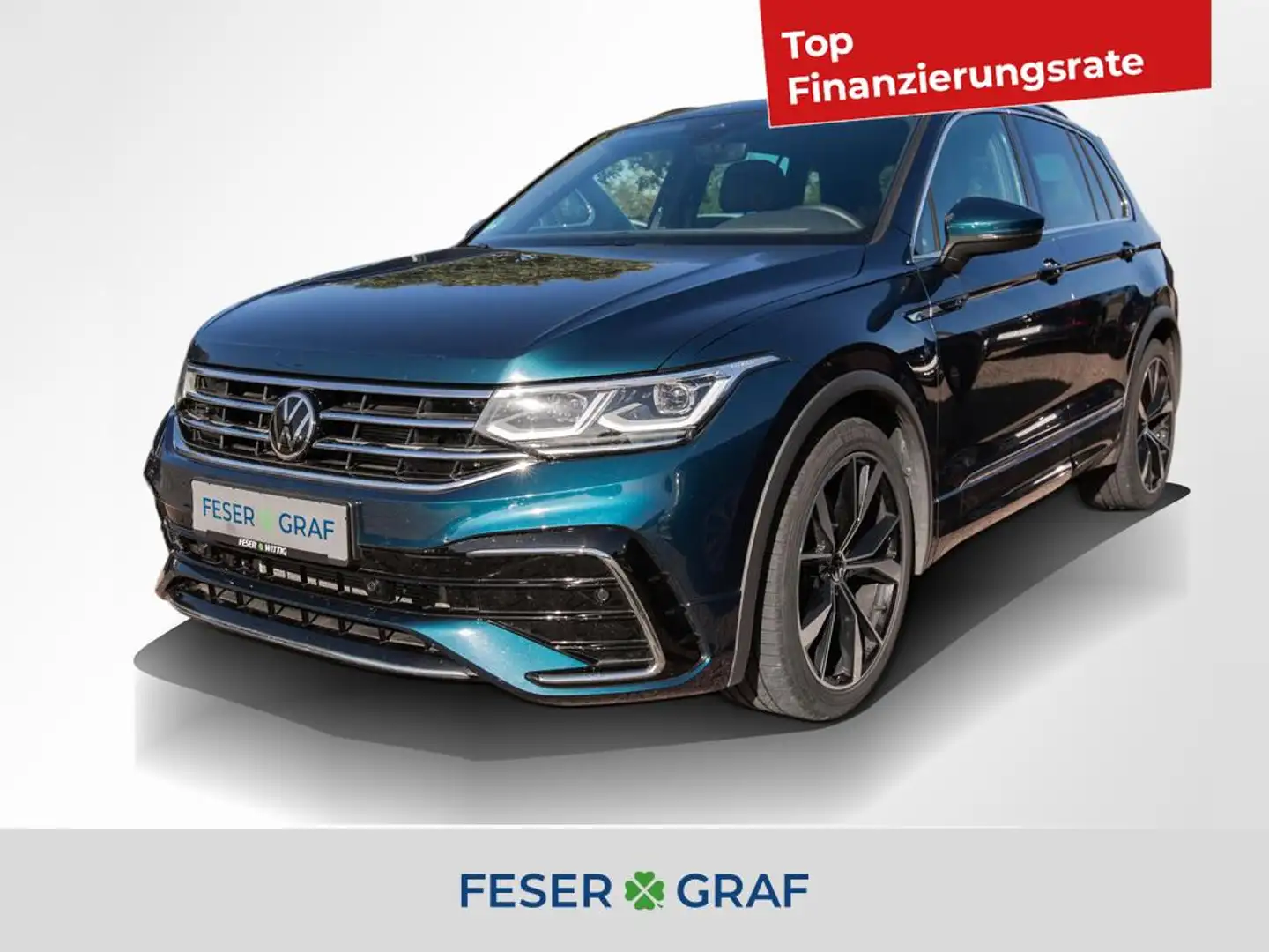 Volkswagen Tiguan 2.0 TDI R-Line 4M DSG/Matrix/ACC/AHK/Pano Blau - 1