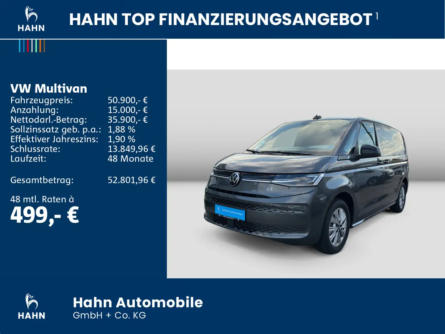 Volkswagen T7 Multivan LIFE TDI 100 KW ACC 6-Sitzer Matrix LED Grau - 2