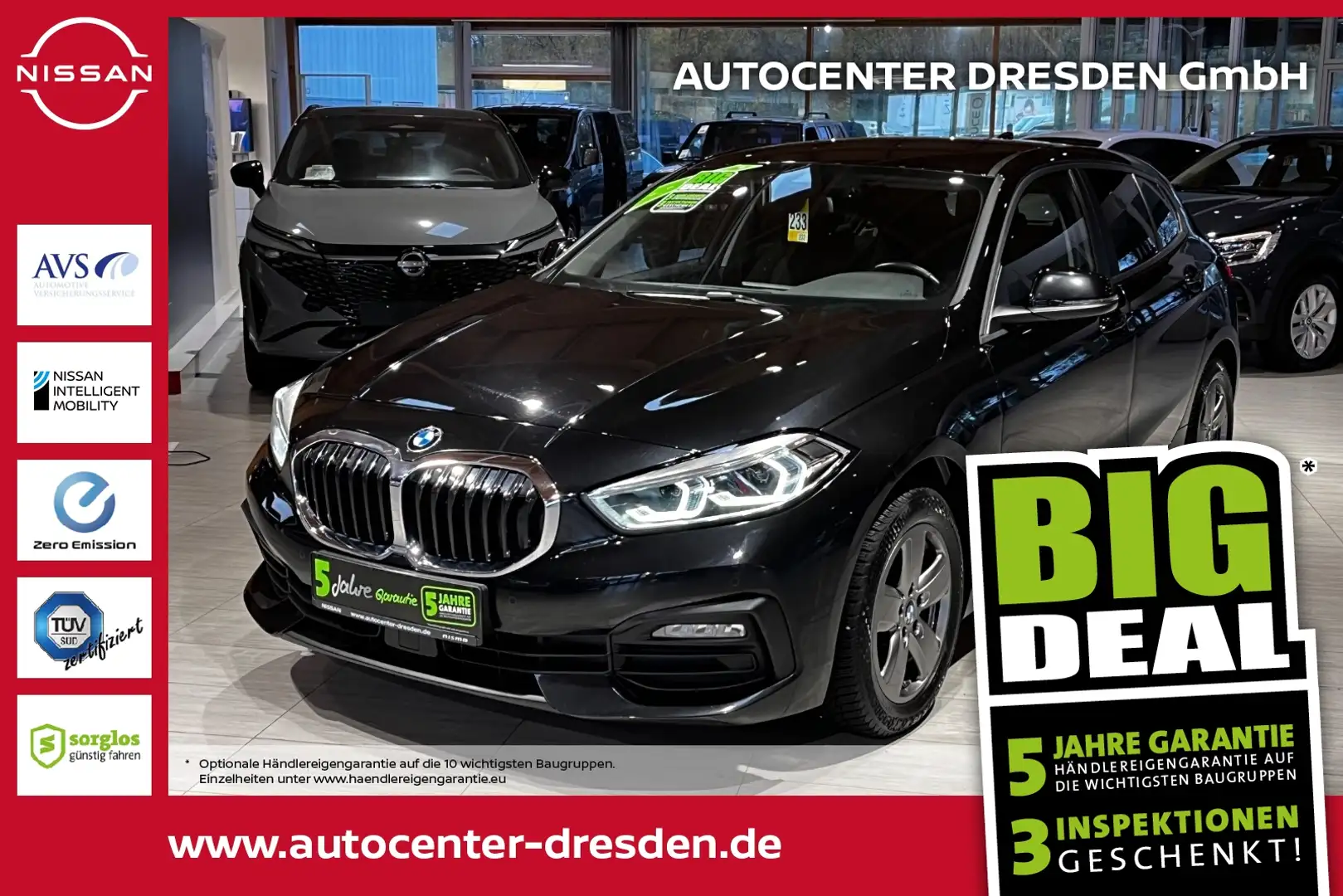 BMW 118 i Advantage ACC+LED+SHZ+2xKlima+Kam.+LM Noir - 1