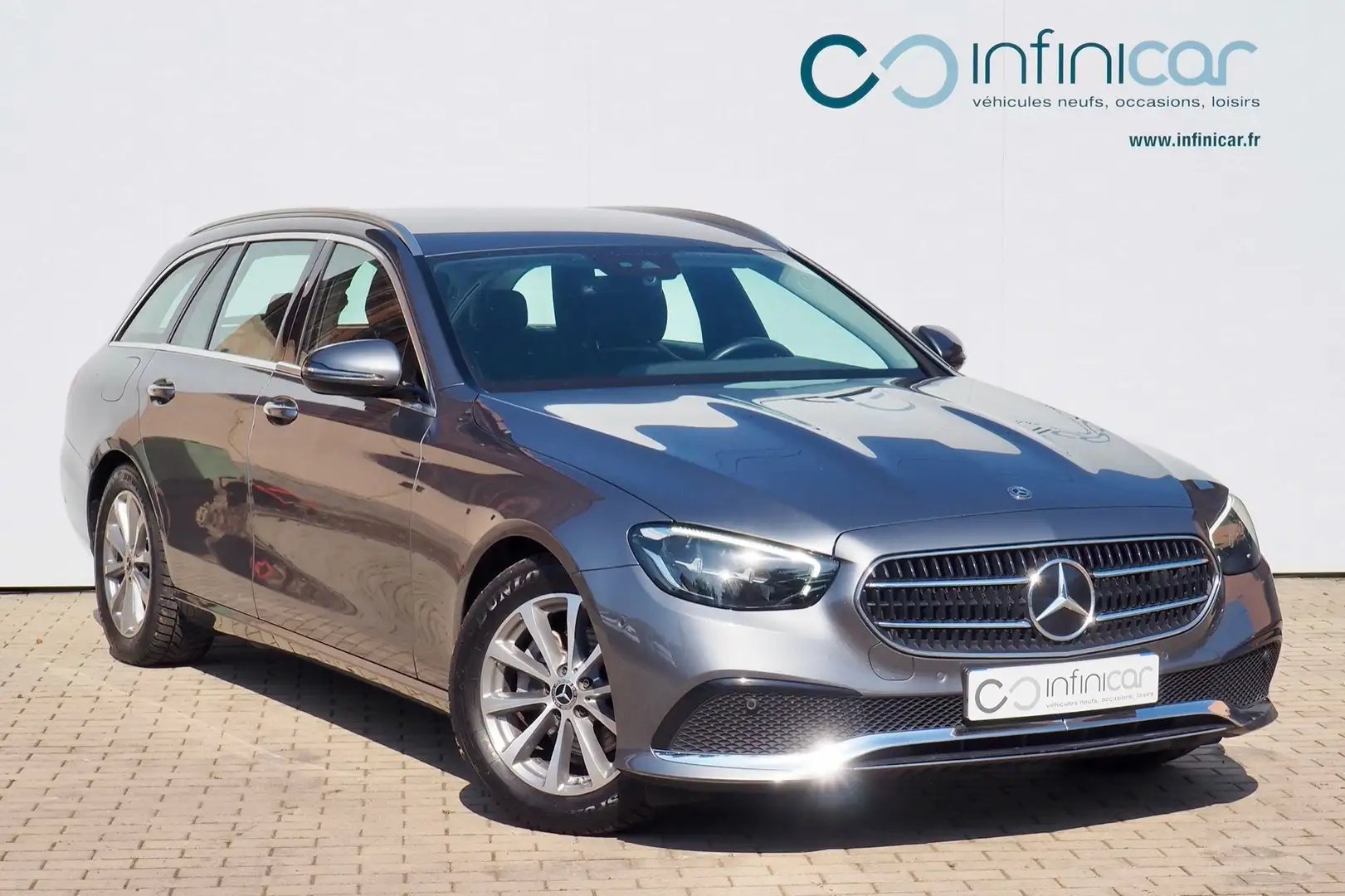 Mercedes-Benz E 200 d Break 9G-Tronic Avantgarde Line + cuir, 1èrM Gris - 1