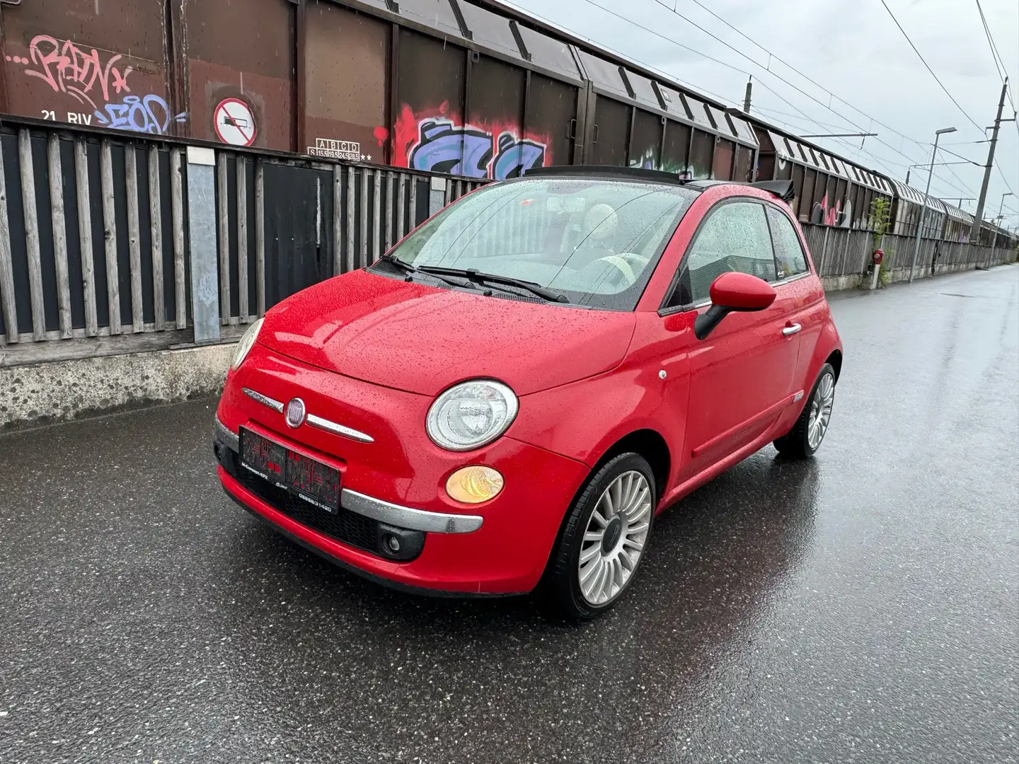 Fiat 500C 500 Cabrio 1,2 Lounge Rot - 2