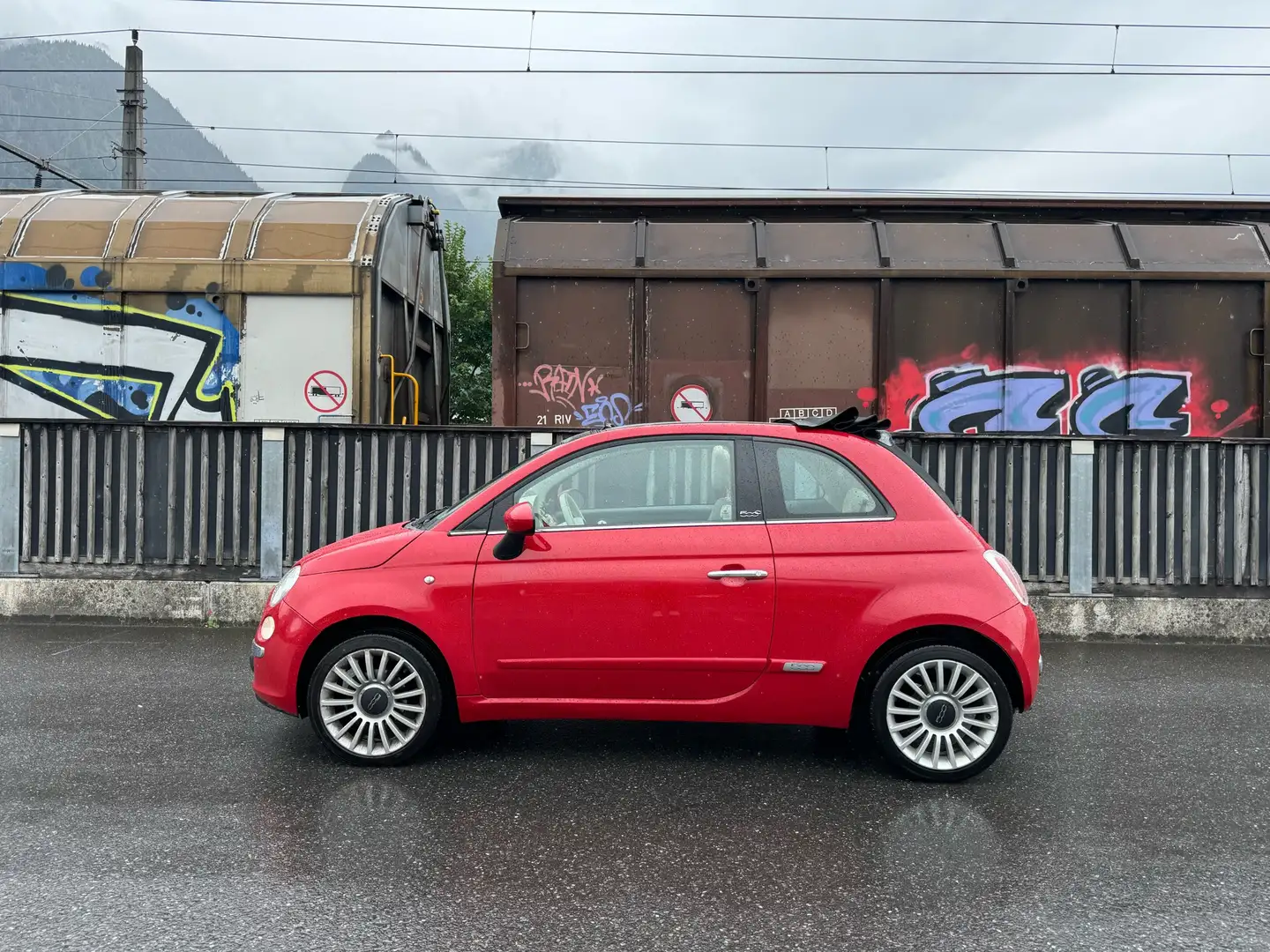 Fiat 500C 500 Cabrio 1,2 Lounge Rot - 1
