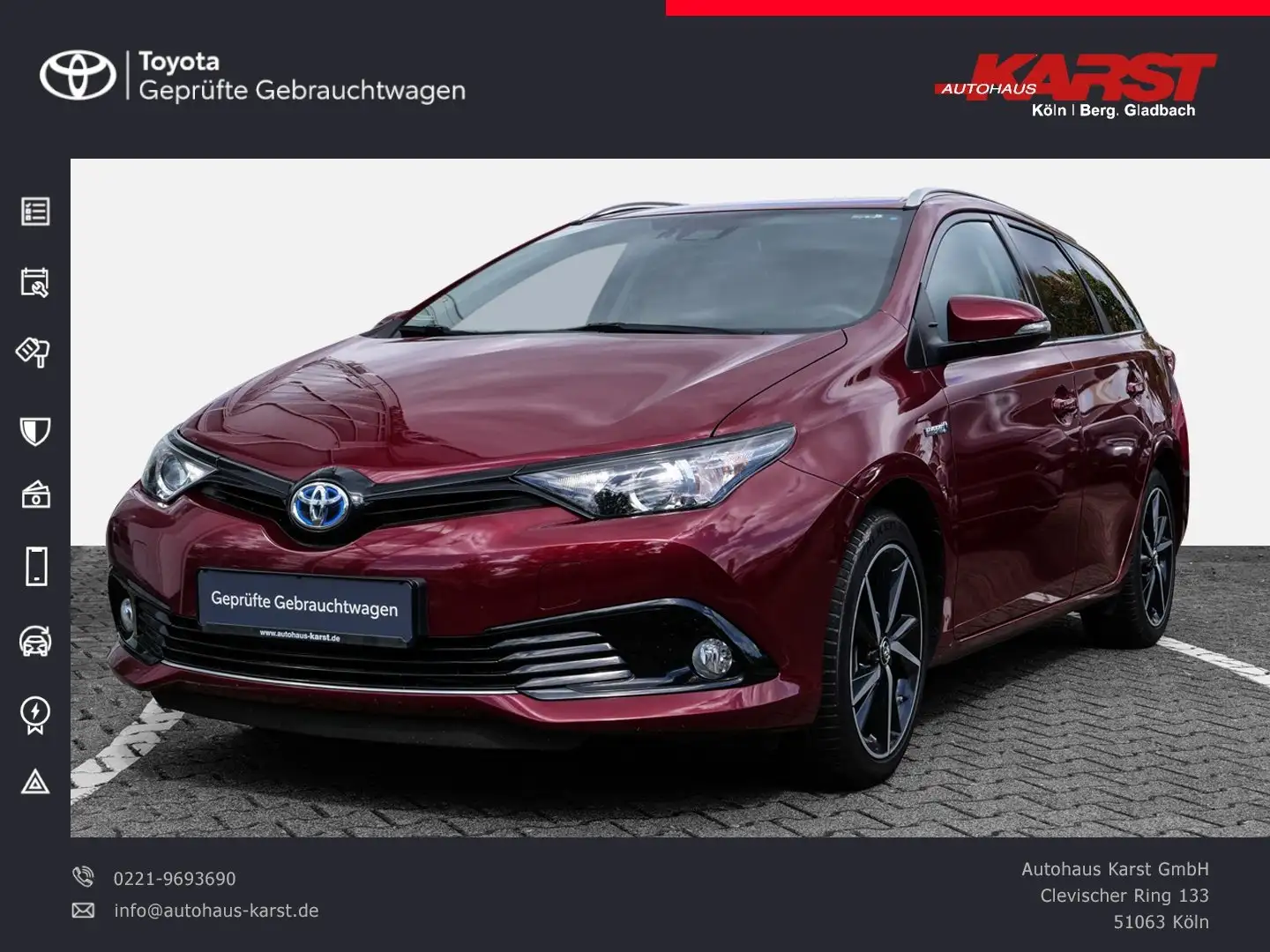 Toyota Auris Hybrid Touring Sports PDC Kamera SHZ Alu Rot - 1