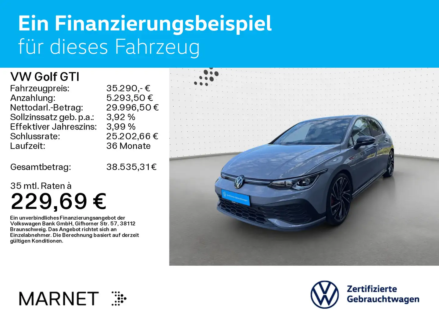 Volkswagen Golf GTI 2.0 TSI CLUBSPORT*BLACK STYLE*PANO*KAME Gris - 2