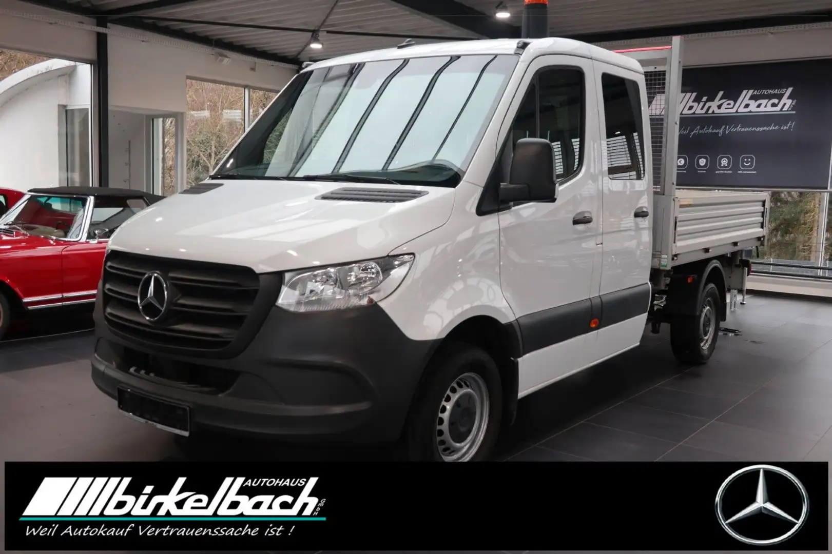 Mercedes-Benz Sprinter 317 DoKa Pritsche 3 Seiten Kipper Weiß - 1
