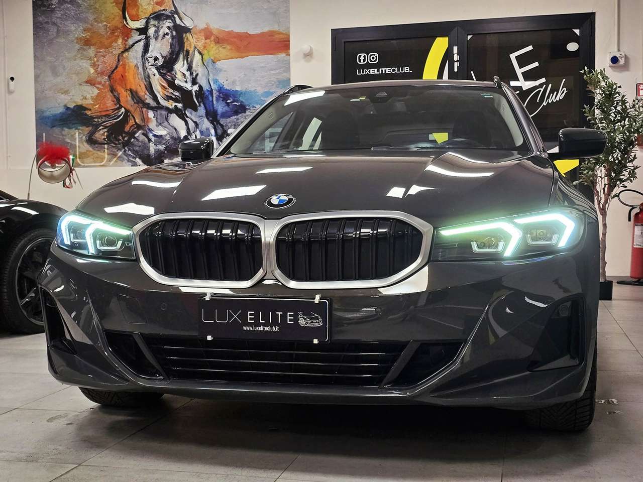 BMW 320 320D G21 TOURING 48V MHEV ADVANTAGE _ SERVICE BMW _ TETTO FULL GLASS _ FULL LED _ DRAVIT GREY METALLIC