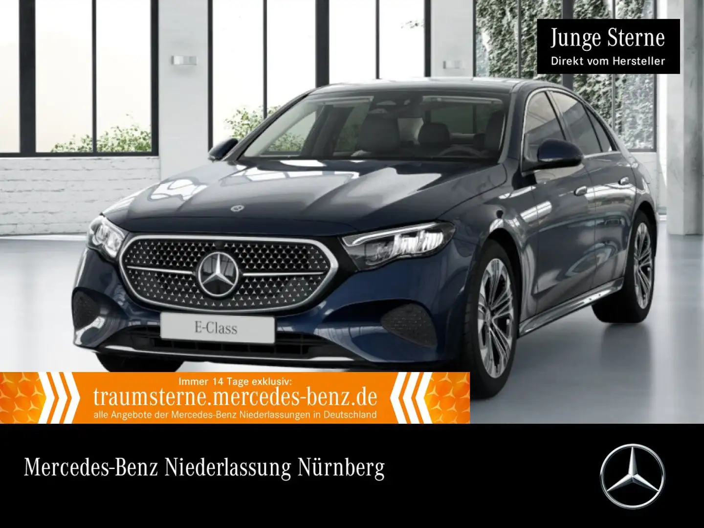 Mercedes-Benz E 300 e Hybrid Avantgarde Pano Burmester Distr. 9G Blau - 1