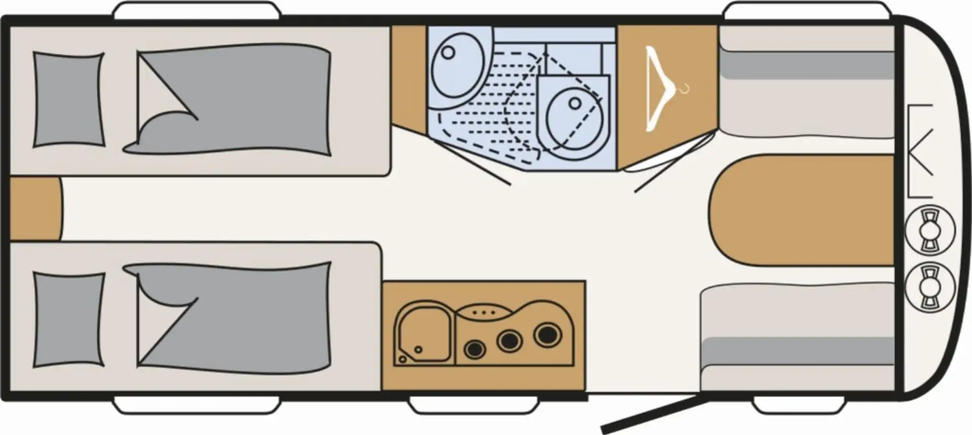 Dethleffs c-joy 460 LE Touring-, Dynamik-, Duschpaket - 2