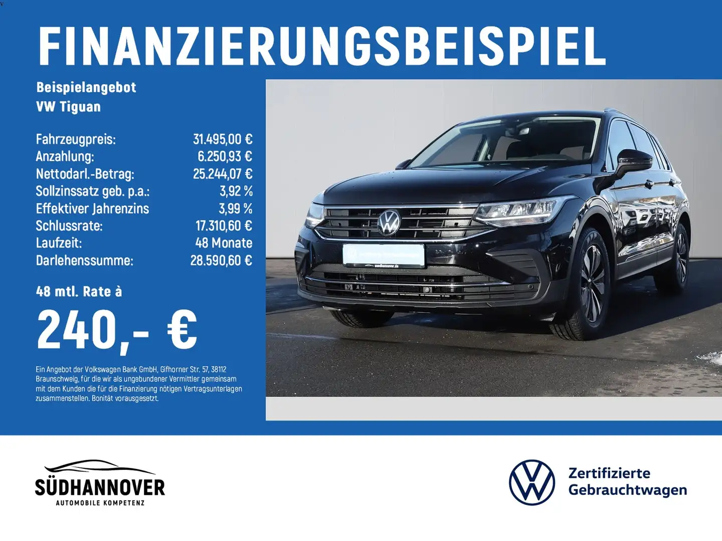 Volkswagen Tiguan Move 1.5 TSI AHK+NAVI+LED+SHZ+PDC+KAMERA Zwart - 2