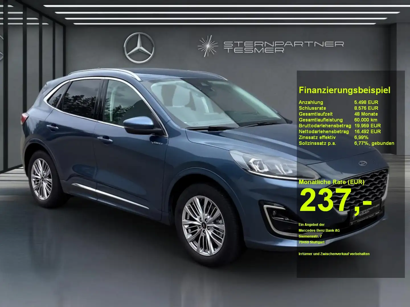 Ford Kuga Plug-In Hybrid Vignale 2.5+Memo+KAMERA+HuD Bleu - 1