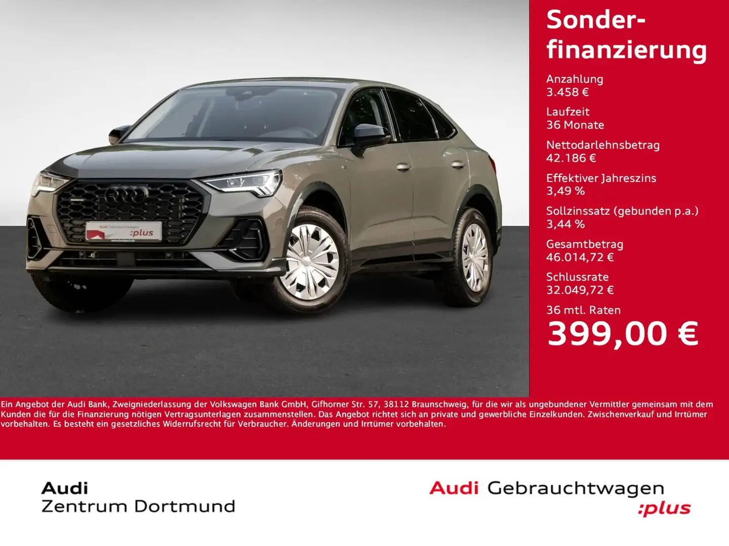 Audi Q3 Sportback 40 quattro S LINE BLACKPAK AHK LM19 Grau - 1