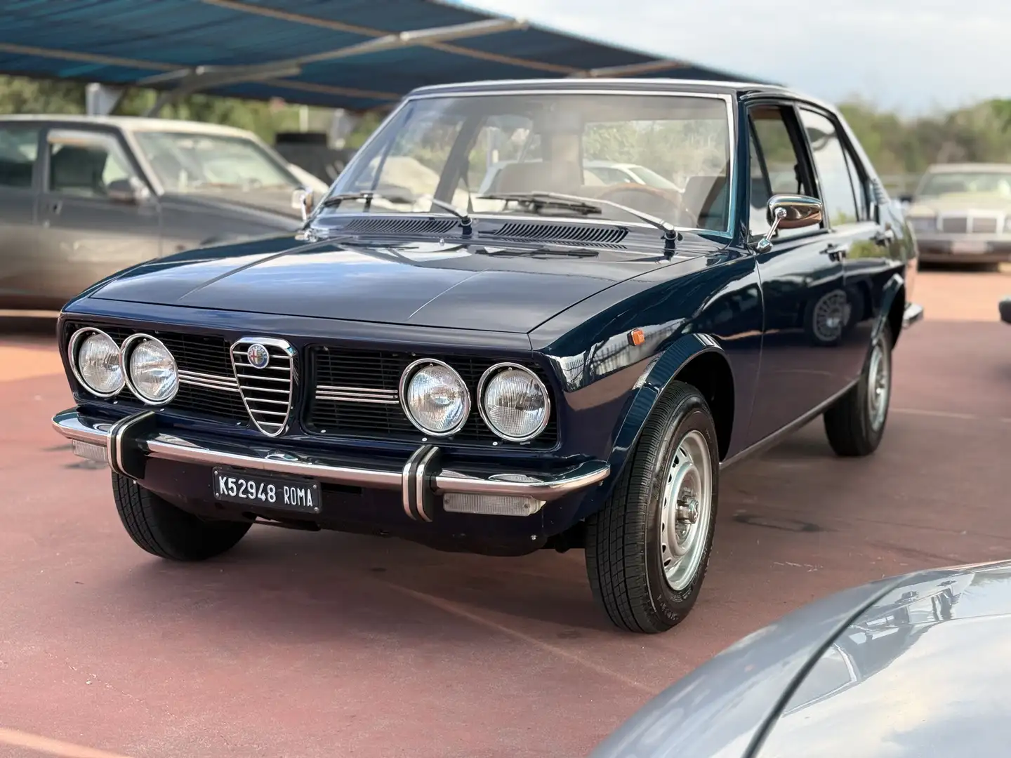 Alfa Romeo Alfetta Scudo stretto Targa ROMA KM 49.000 DA NUOVA Modrá - 2
