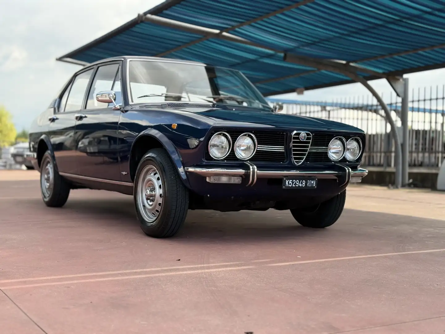 Alfa Romeo Alfetta Scudo stretto Targa ROMA KM 49.000 DA NUOVA Modrá - 1