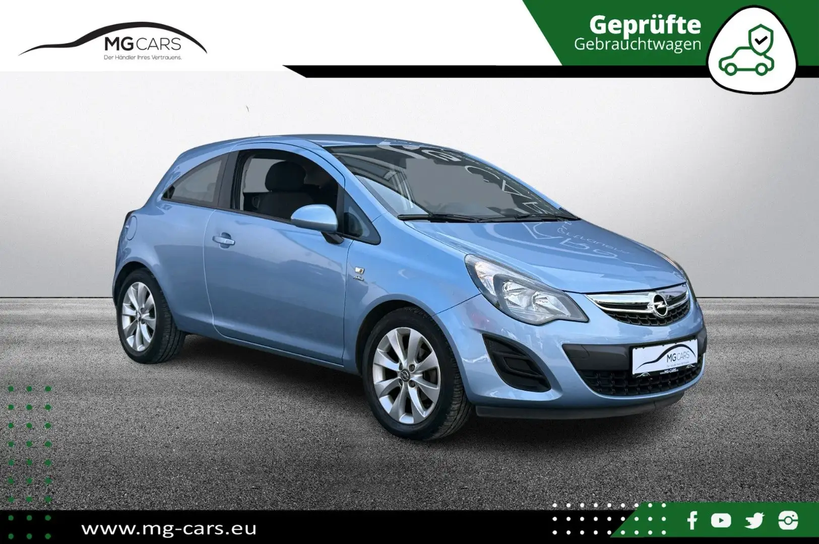 Opel Corsa D Active~Klima~MFL~Tempomat~TÜV 09.2026! Bleu - 1