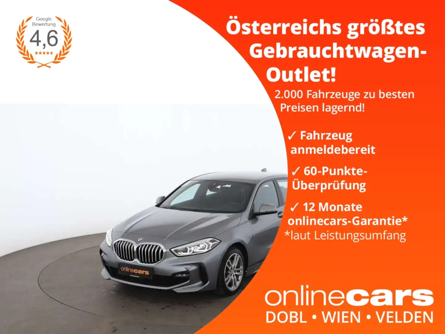 BMW 116 d M-Sport Aut LED NAVI LEDER SITZHZG R-CAM Grigio - 1