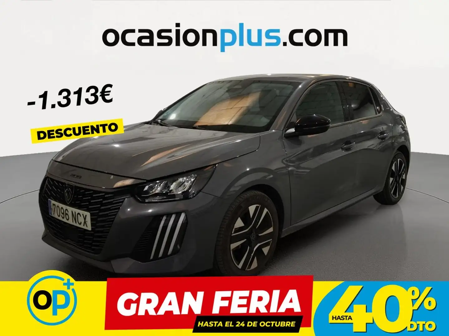 Peugeot 208 1.2 Puretech S&S Allure 100 Gris - 1