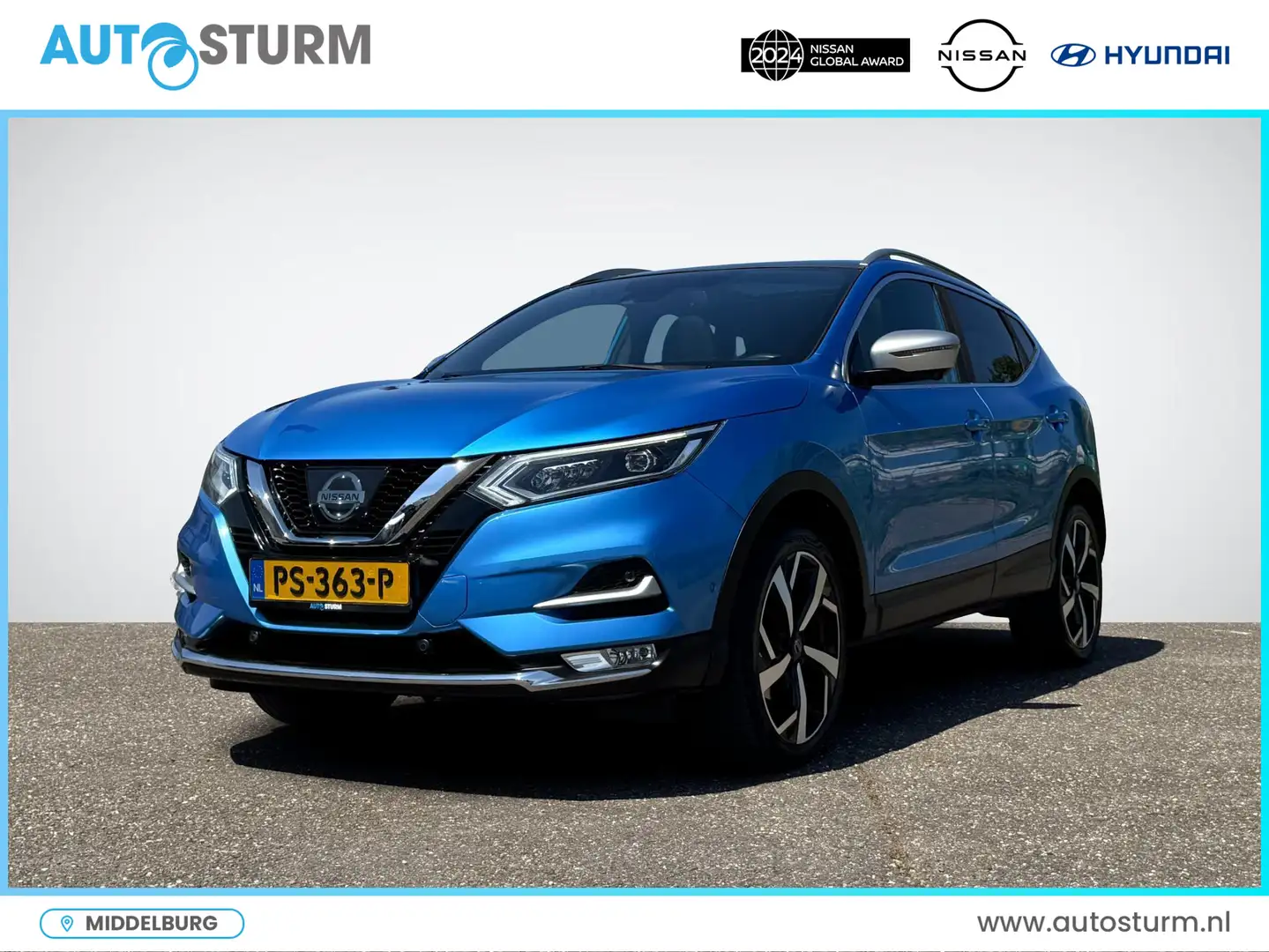 Nissan Qashqai 1.6 Tekna + 1500kg Trekgewicht | Panoramadak | Nap Blu/Azzurro - 1