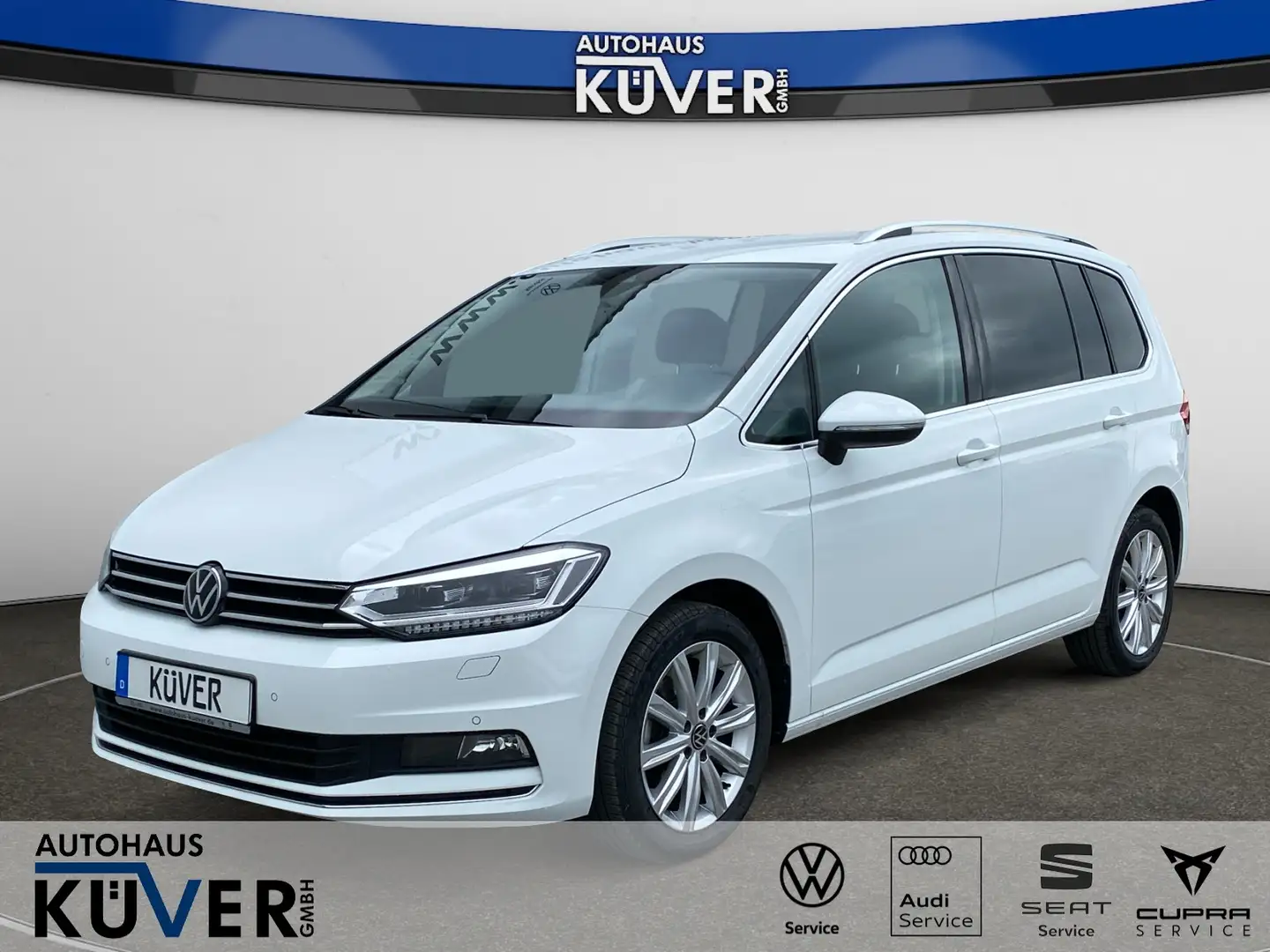 Volkswagen Touran Highline 1,5 TSI DSG Navi+ACC+AHK+Shzg. Weiß - 1