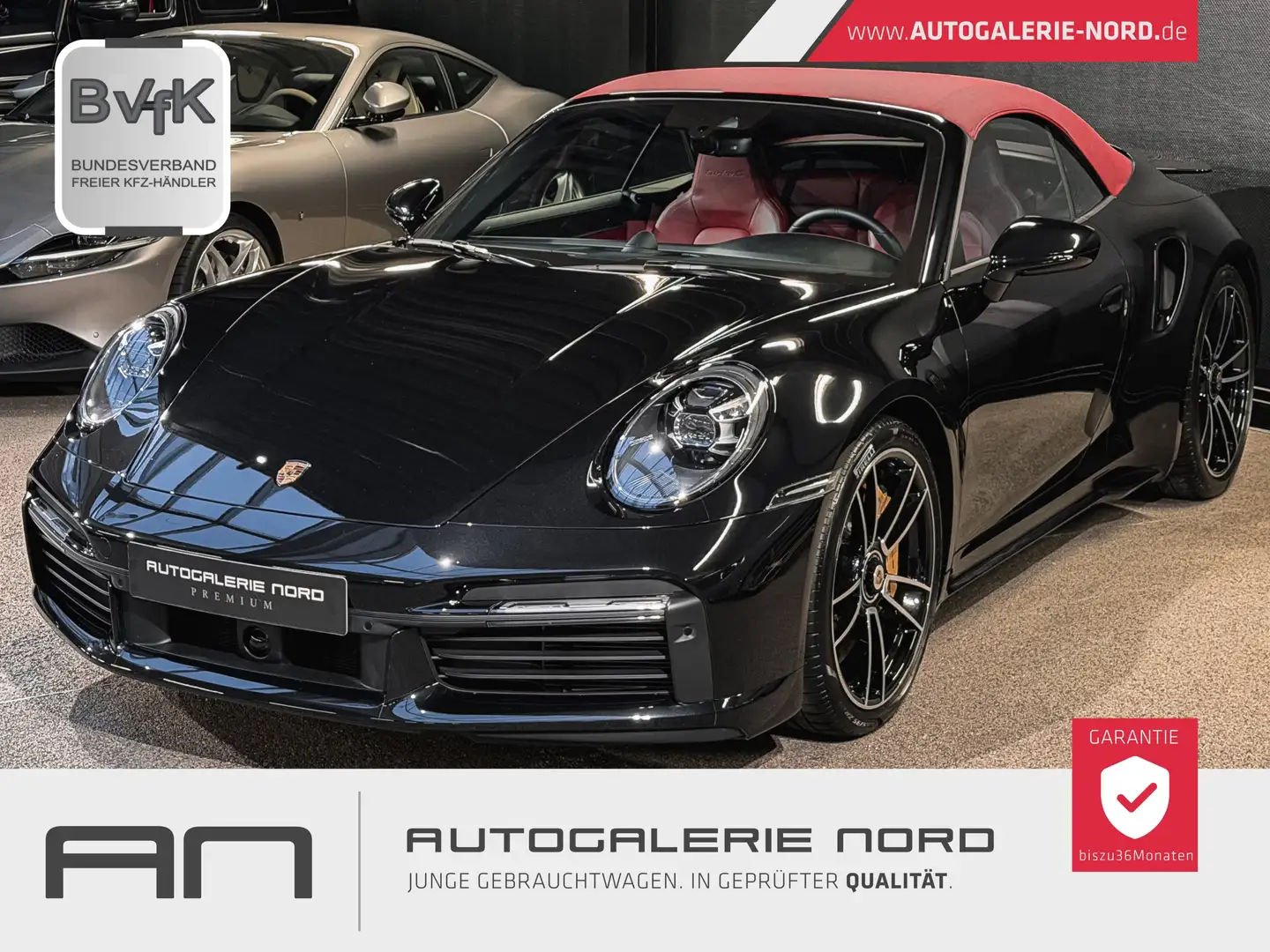 Porsche 911 Turbo S Cabriolet Burmester+Lift+InnoDrive Schwarz - 1