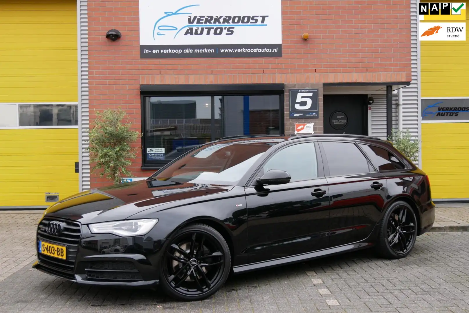 Audi A6 Avant 2.0 TFSI quattro 252pk Premium Edition s-lin Zwart - 1