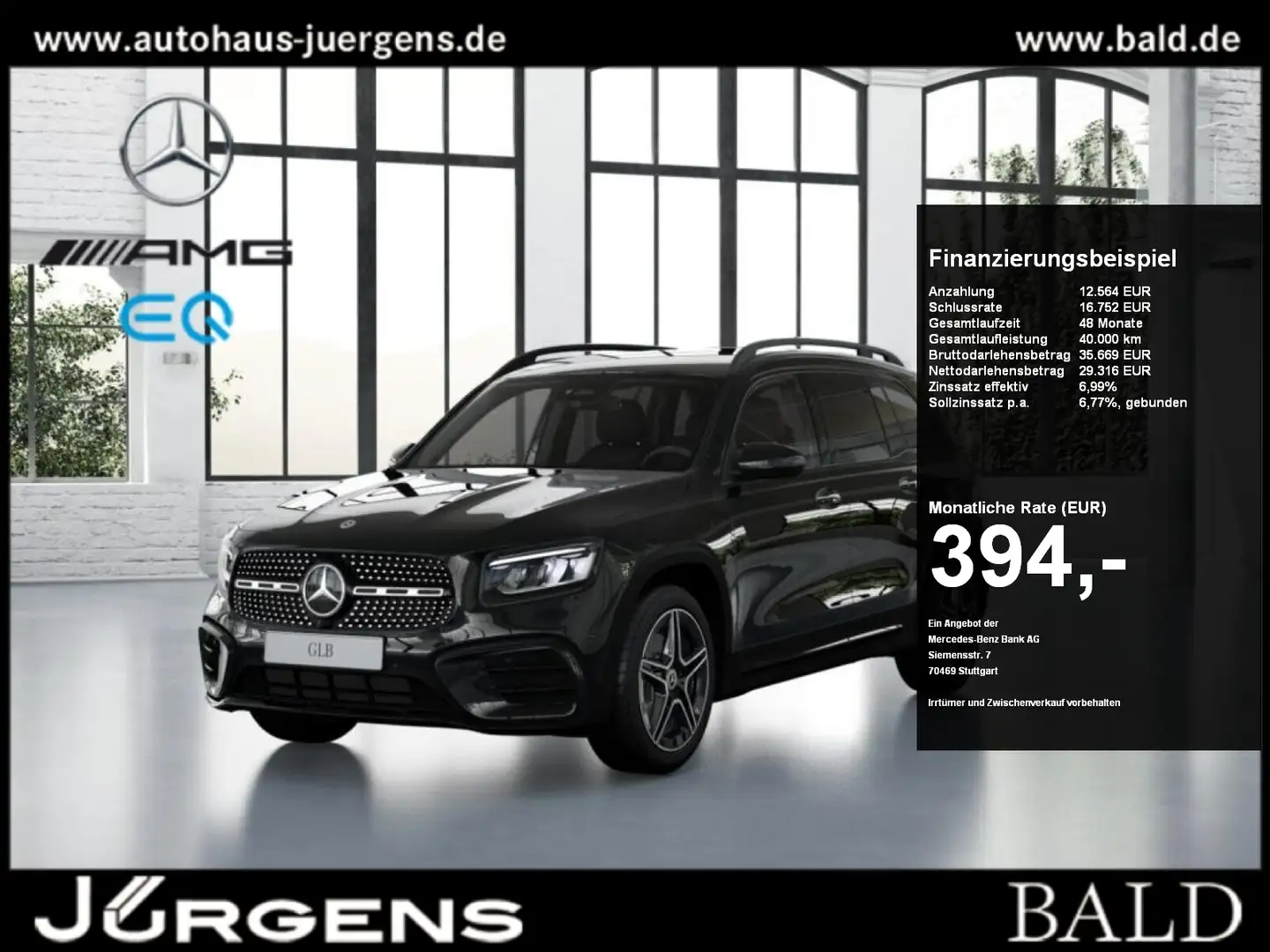 Mercedes-Benz GLB 180 AMG-Sport+Night+Ambiente+AHK+Cam+LED+PTS Noir - 1