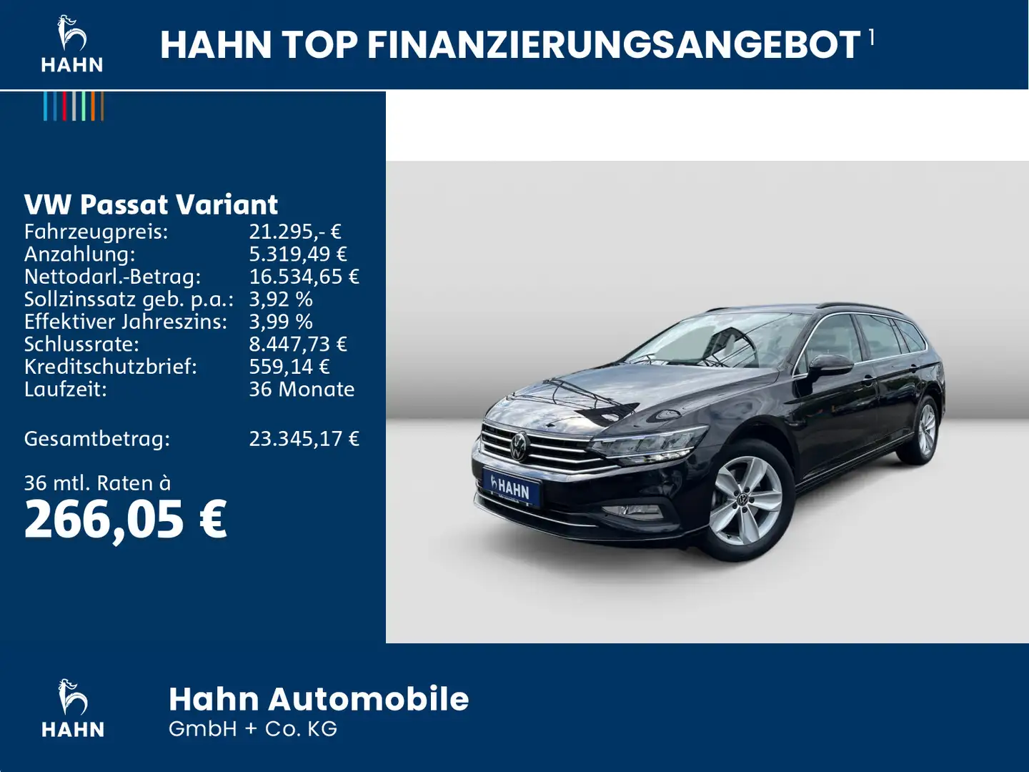Volkswagen Passat Variant 1.5 TSI DSG Business Navi LED PDC Schwarz - 2