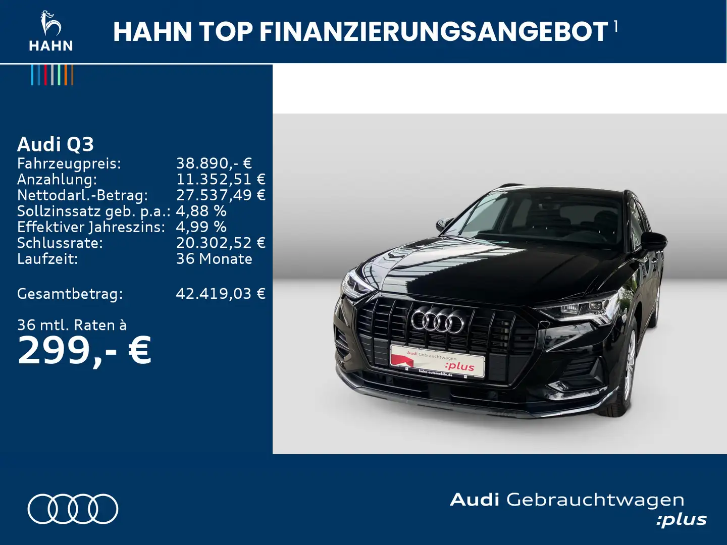 Audi Q3 35 TDI S-tronic advanced AHK Navi LED Virtual Schwarz - 2