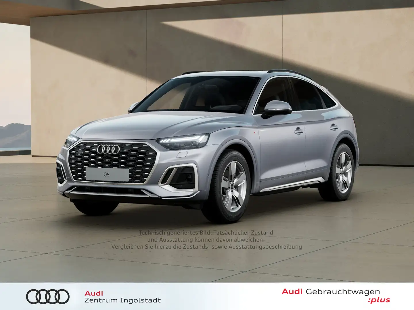 Audi Q5 Sportback 40 TDI qu S line MATRIX Pano AHK Silber - 1