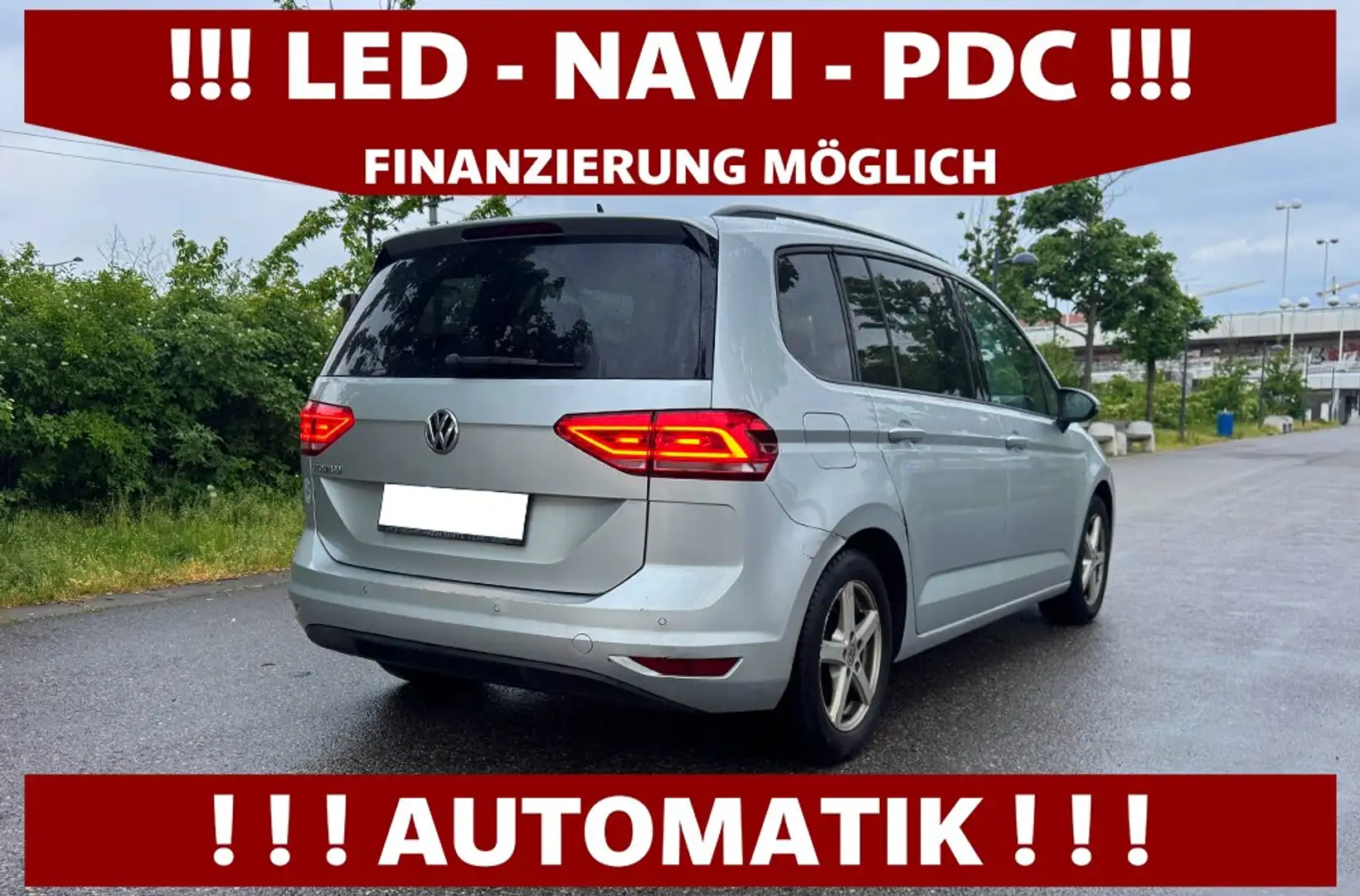 Volkswagen Touran 1,6 TDI DSG | LED | PDC | NAVI | AUTOMATIK Silber - 2