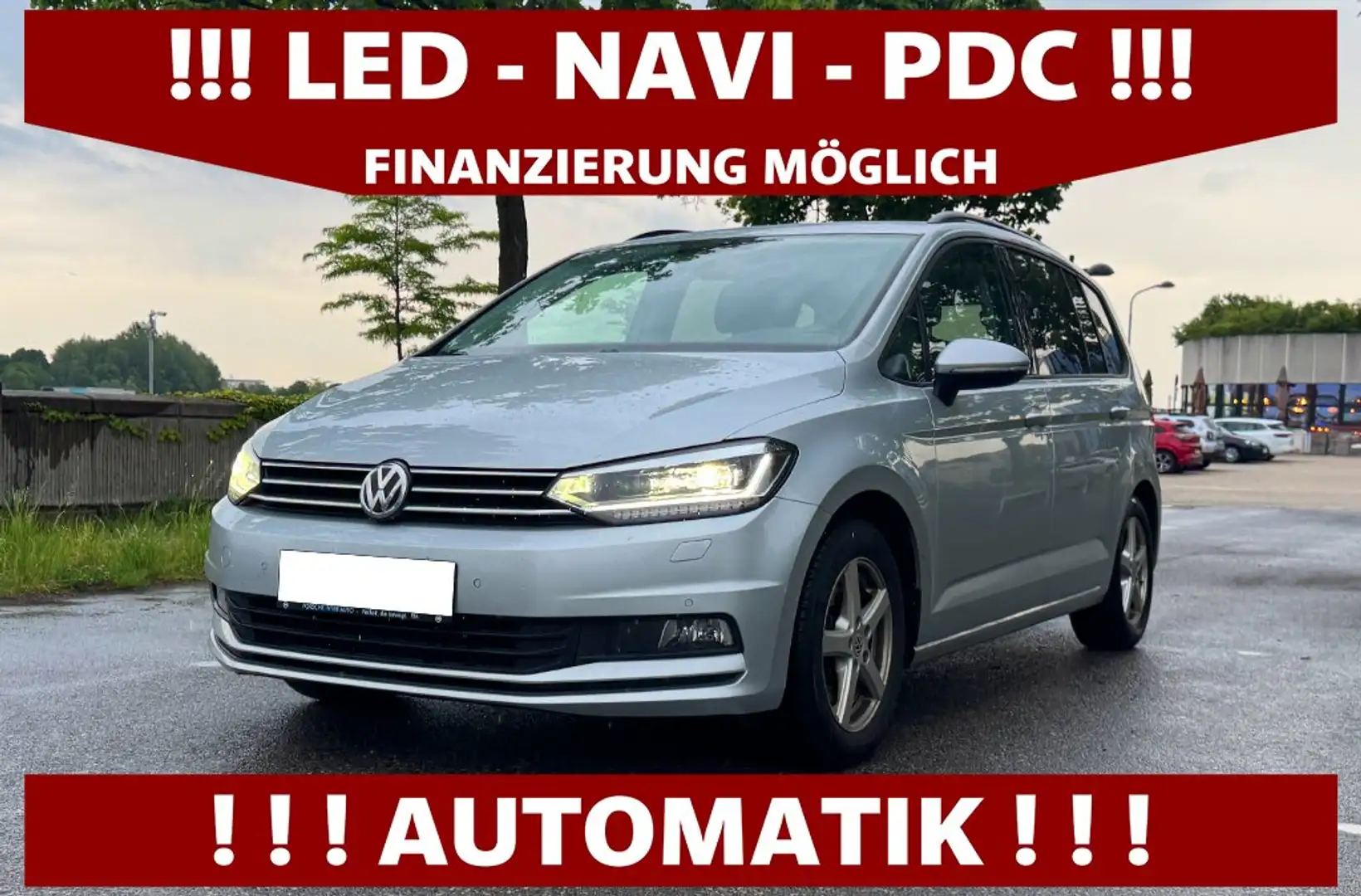 Volkswagen Touran 1,6 TDI DSG | LED | PDC | NAVI | AUTOMATIK Silber - 1