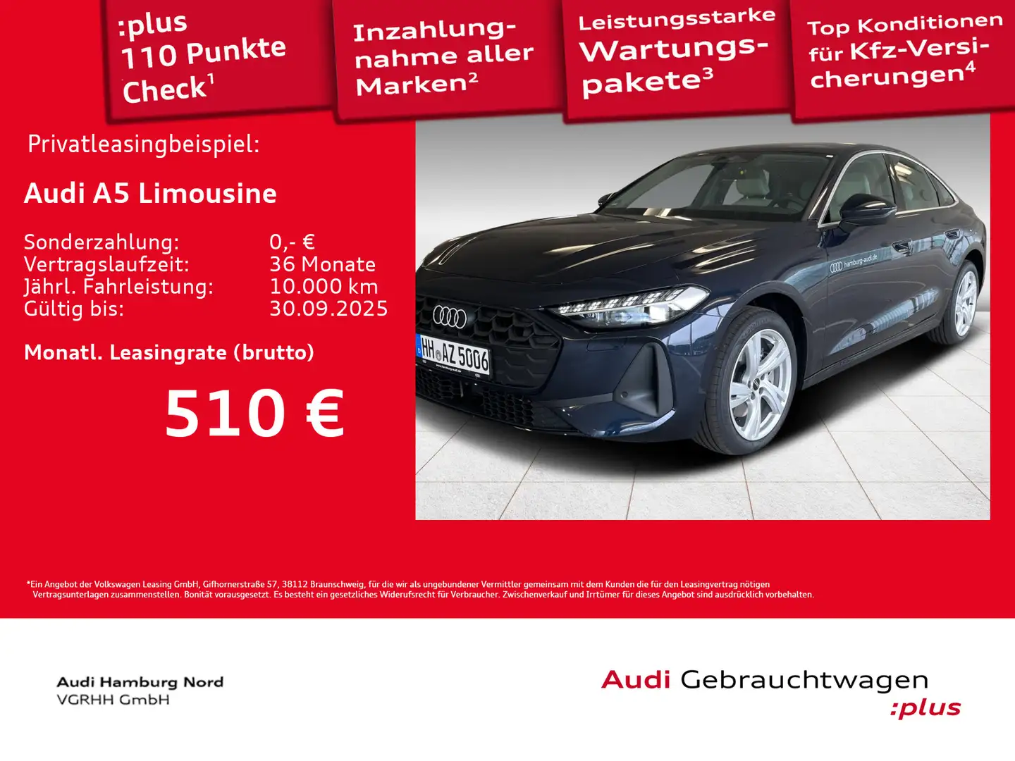 Audi A5 TFSI S tronic Navi ACC Kamera LED Blau - 1