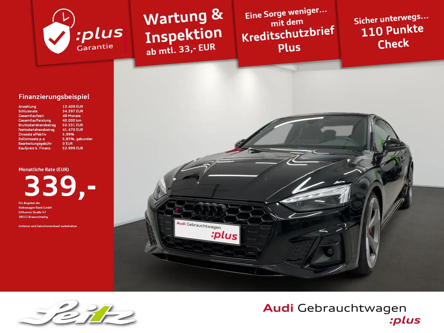 Audi S5 Coupe 3.0 TDI quattro *PANO*MATRIX*KAMERA*STANDH* Zwart - 1